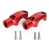 CNC Pair Master Cylinder Handlebar Clamps 10mm x 1.25mm Mirror fits for Honda Red~BC2