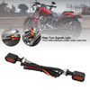 LED Rear Mini Turn Signal Indicator Light Fit for Harley motorcycles, chopper, cruiser, custom bikes BLKA