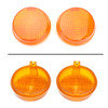 Turn Signal Light Lenses Cover Fit for Kawasaki Vulcan 2000 / 1600 Classic Nomad 1600 2005 Amber