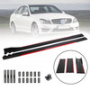 86.6" Universal Side Skirt Extensions Rocker Panel Splitters Lip Polypropylene