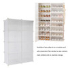 32 Pair Stackable Shoe Storage Cabinet Drawer Box Plastic Frame