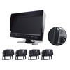 7" Monitor DVR Driving Video Recorder for RV Truck Bus+4 Rear View Backup Camera