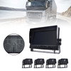 9" Monitor DVR Driving Video Recorder for RV Truck Bus+4 Rear View Backup Camera