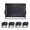 9" Monitor DVR Driving Video Recorder for RV Truck Bus+4 Rear View Backup Camera