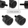 Pair Mount Seat Bolt Aluminum For Dyna Softail Sportster Road King Glid Black