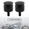 Pair Mount Seat Bolt Aluminum Black For Dyna Softail Sportster Road King Glid Chrome