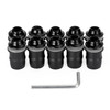 Motorcycle Wind Screen Shield Alu M5x16mm Screw Bolt Washers kit Black 10 Pack