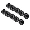 10pcs Fairing Panel Bolt Clip 8mm Plastic Screw Rivets Clips Black For Honda