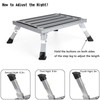 Folding Aluminum Platform RV Step Stool Trailer Camper Working Ladder Portable