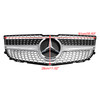 13-15 Mercedes-Benz X204 GLK250 GLK300 GLK350 Diamond Front Bumper Grille Grill W/logo 2048802983