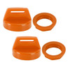 2pcs Key Switch Cover Orange For Polaris Ranger 400 500 570 800 900 1000 5433534