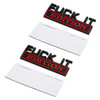 2pc F*CK IT EDITION Car emblem Badges for Chevy Honda Toyota Ford Black/Red