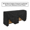 96*24*42Inch Outdoor Firewood Log Storage Rack Cover Waterproof Snow Protect