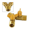 3 Way Shut Off Ball Valve 1/2" Hose Barb 2 Switch Brass Y Shaped Valve