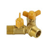 3 Way Shut Off Ball Valve 1/2" Hose Barb 2 Switch Brass Y Shaped Valve