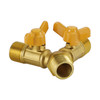 3 Way Shut Off Ball Valve 1/2" Hose Barb 2 Switch Brass Y Shaped Valve