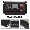 10A Solar Panel Battery Regulator Charge Controller PWM LCD Dual USB 12V/24V