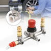 Air Compressor Pressure Valve Switch Control Manifold Regulator Gauges Tool