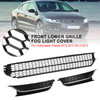 12-15 Volkswagen Passat Front Lower Grille + Fog Light Cover W/O Hole Combo Set