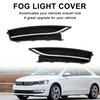 2PCS 12-15 Volkswagen Passat Front Driving Fog Light Cover Black/Chrome
