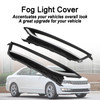 2PCS 12-15 Volkswagen Passat Front Driving Fog Light Cover Black & Chrome