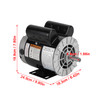 2 HP SPL Compressor Duty Electric Motor 3450 RPM 56 Frame 5/8" Shaft 120/240V