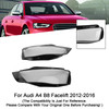 Left+Right 12-16 Audi A4 B8 Facelift Headlight Lens Plastic Cover Shell 8K0941043+8K0941044