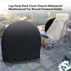 Log Hoop Rack Cover Closure Waterproof Weatherproof For Round Firewood Holder