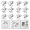 12PCS Silver Napkin Rings Leaf Napkin Holder Adornmen Alloy