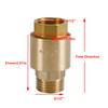 Brass Check Valve G1/2" M To F Thread Non-Return Backflow Prevention