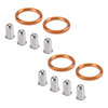 4 Exhaust Gaskets & 8 Cap Nuts For Honda CB500 CB550 VF500/700/750 VFR750/800