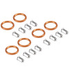 6 Exhaust Gaskets & 12 Cap Nuts For Honda Goldwing GL1500 Valkyrie GL1800 Rune