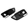 18-20 Audi Q5 SQ5 RSQ5 Black Front Honeycomb Fog Lamp Grilles Cover