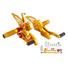 CNC Aluminum Rearsets Footpegs Gold Fits Honda CB CBR 650 R 650 F 2019-2023