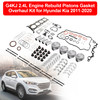 2014-2019 Kia Sportage 4-Door 2.4L G4KJ 2.4L Engine Rebuild Pistons Gasket Overhaul Kit