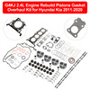 2014-2019 Kia Sportage 4-Door 2.4L G4KJ 2.4L Engine Rebuild Pistons Gasket Overhaul Kit