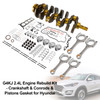 2011-2018 Kia Optima 4-Door 2.4L G4KJ 2.4L Engine Rebuild Kit - Crankshaft & Conrods & Pistons Gasket