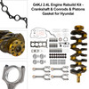 2017-2018 Hyundai Santa Fe Sport 4-Door 2.4L G4KJ 2.4L Engine Rebuild Kit - Crankshaft & Conrods & Pistons Gasket