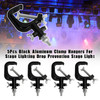 5Pcs Black Aluminum Clamp Hangers Stage Lighting Drop Prevention Stage Light