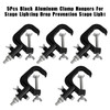 5Pcs Black Aluminum Clamp Hangers Stage Lighting Drop Prevention Stage Light