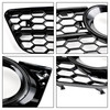 Pair Honeycomb Front Fog Lamp Cover Grille Grill Fit Audi A5 2007-2011