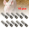 10Pcs 1/2" Thread Stainless Steel Nipple Drinker Waterer Rodents Cattle Pig Hog