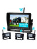 7" Display AHD 1080P Wireless 3CH Rear View Backup Camera Kit for Truck Trailer