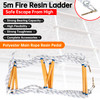 5 Meters Fire Escape Ladder Folding Emergency Rescue Rope Nylon Epoxy Resin Fireproof