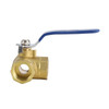 3/4" 3 Way Ball Valve Three T Port NPT Brass Female Type For Water Oil And Gas