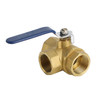 1" 3 Way Ball Valve Three T Port NPT Brass Female Type For Water Oil And Gas