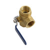 1" 3 Way Ball Valve Three T Port NPT Brass Female Type For Water Oil And Gas
