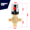 Brass Thermostatic Mixing Valve Bathroom Faucet Temperature Mixer Control Valve