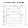 Step Down DC/DC Buck Converter 12V/24V to 3.3V 20A Regulator Power Module