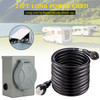 50Amp Generator Cord 25FT+Power Inlet Box Waterproof Combo Kit RV Extension Cord